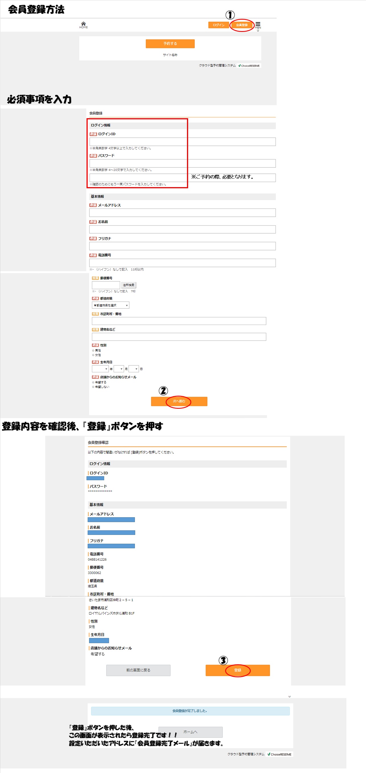 登録方法図説